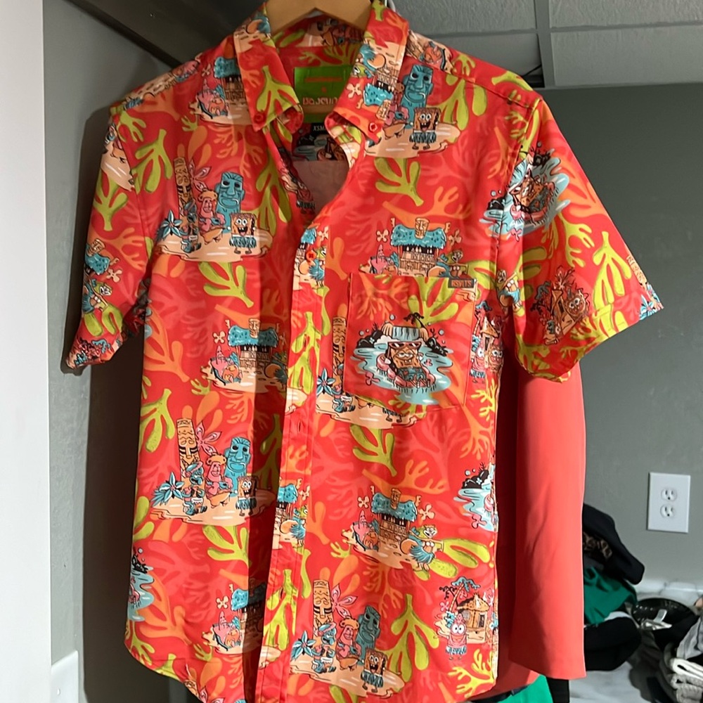 Kids button up sponge bob shirt